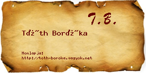 Tóth Boróka névjegykártya