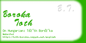 boroka toth business card