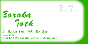 boroka toth business card